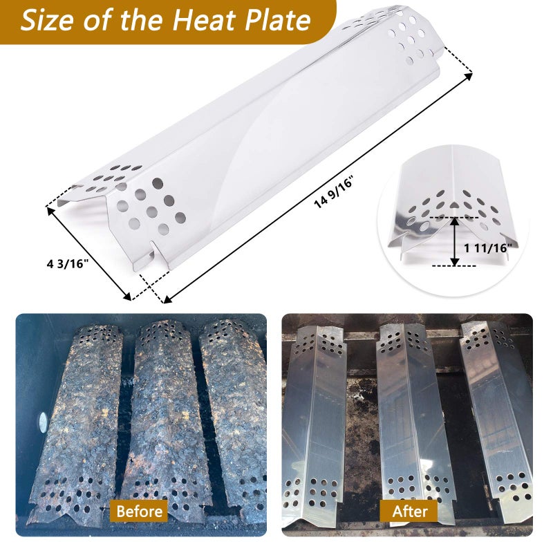 Adviace Grill Replacement Parts for Nexgrill 720-0830H, 4 Pack Grill Burners and Heat Plates Shield for Home Depot Nexgrill 4 Burner 720-0830H Gas Grills - Image 5